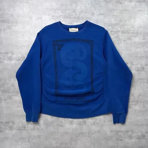 Y2K Gucci Soave Amore Blue Snake sweatshirt - Picture 4 of 8